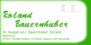 roland bauernhuber business card